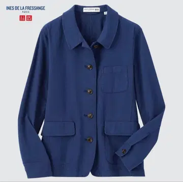 새상품 UNIQLO INES 이네스 코튼 커버올 블루 XL