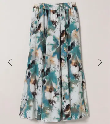 JEANASIS 페인트 터치 플레어 스커트 블루 계열 S 사이즈