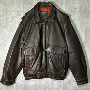 최상급 램 가죽 A-2 자켓 다크 브라운 양가죽 충전솜 어깨 패드 없음