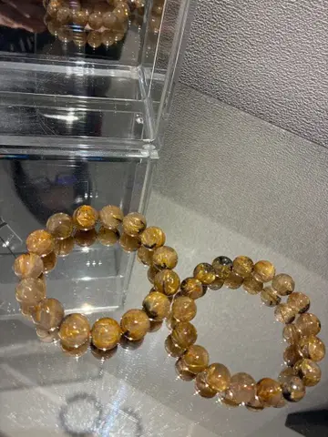 2세트 헤마타이트 태양 방사 골드 타이틴 루틸 쿼츠