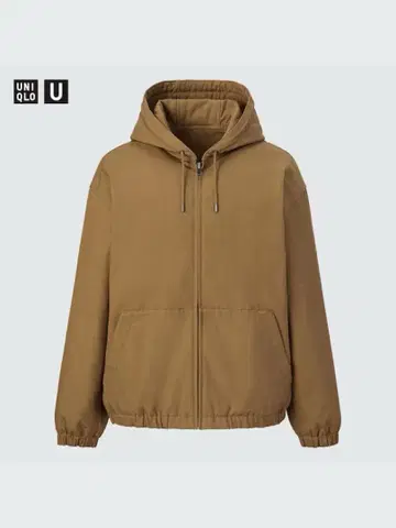 UNIQLO U 후디드 집업 블루종 브라운