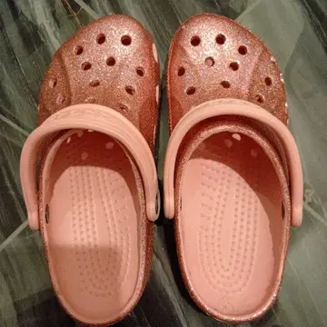 크록스 핑크 글리터 샌들 M6 W8