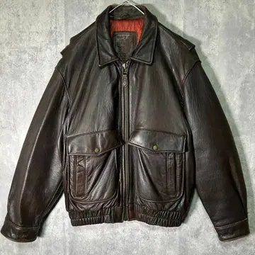 최상급 램 가죽 A-2 자켓 다크 브라운 양가죽 충전솜 어깨 패드 없음