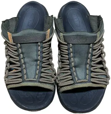 KEEN 26.5cm 유니크 스니크 슬라이드 샌들 카키