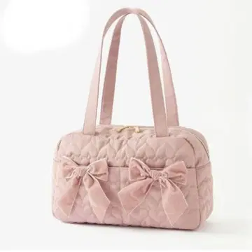 아오키 미사코 하트 퀼팅 리본 포함 핸드백 보스턴 백 핑크 시마무라