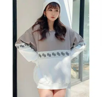 GG 자카드 라인 SWITCHING 맨투맨 상의 택 포함 새상품