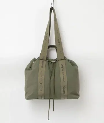 로고 테이프 소가죽 핸들 2WAY 복조리 토트백 Ungrid