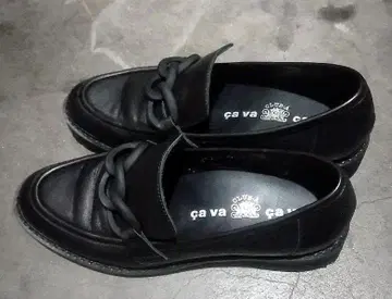 cavacava 사바사바 체인 통굽 비트 로퍼 소가죽 블랙