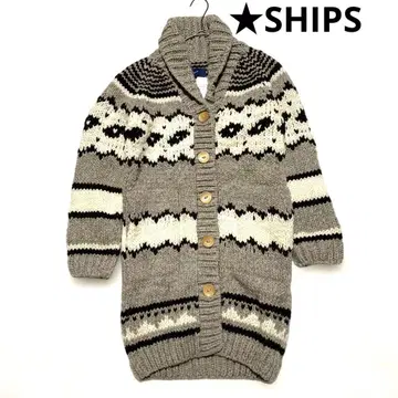 [ 미사용 새상품 ] WEB 한정판 SHIPS 코위찬 니트 가디건 울