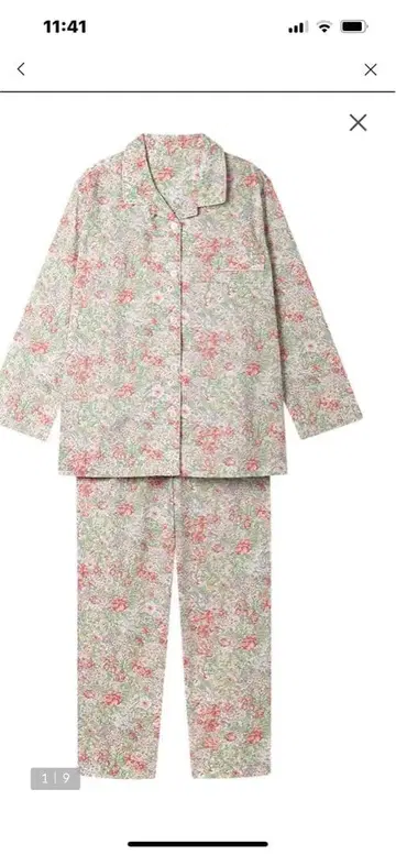 와코루 쓰리프 꽃무늬 빅 사이즈 L 고급 파자마