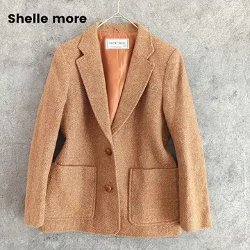 트위드 테일러드 자켓 울 혼방 여성용 11호 L