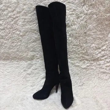 DIANA 블랙 니하이 부츠 하이힐 22cm