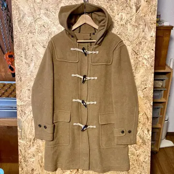 유니클로 남성용 더플 코트 카멜 후드 부착