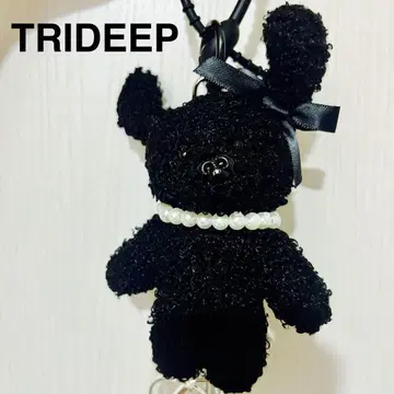 블랙 토끼 모양 키링 가방 액세서리 TRIDEEP