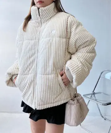 AS KNOW AS plus 코듀로이 충전솜 블루종