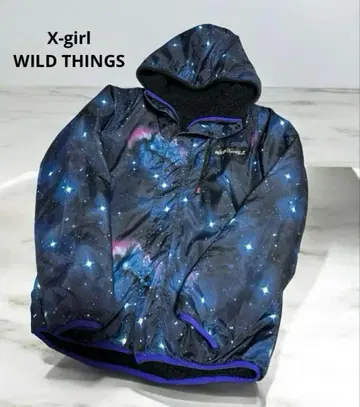 x-girl 엑스걸 와일드 띵스 자켓 리버서블 플리스