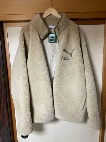 PUMA 플리스 자켓 XL 베이지