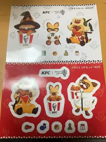 켄터키 몬헌 콜라보 코드 포함 씰 2종