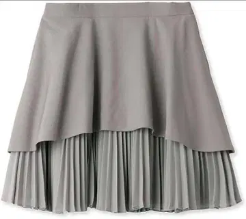 SNIDEL 오버랩 스커트 그레이