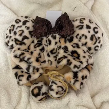 디즈니 팬캡 레오파드 표범 무늬 브라운 미니 애니멀