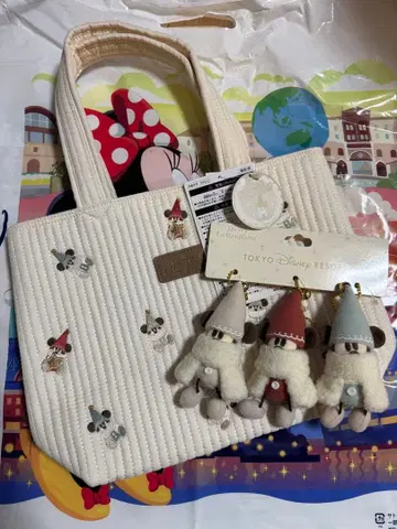 TDR 리루린린 토트백 봉제 인형 참 3개 세트