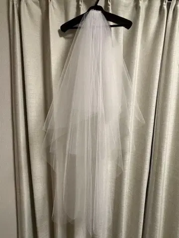화이트 튤 웨딩 베일