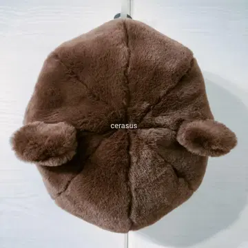 시마무라 곰 귀 베레모 아오키 미사코 갈색 브라운