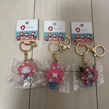 만박 미야쿠미야쿠 산리오 입체 마스코트 클리어 컬러 키링 3종 새상품