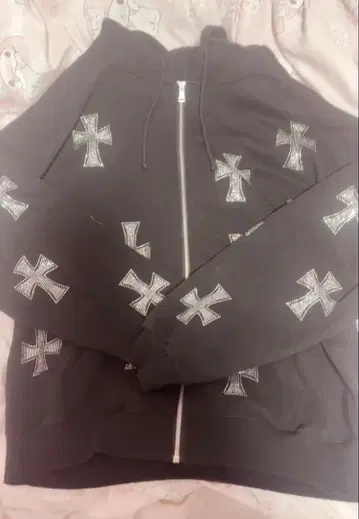 unknown london 지퍼 후드티 십자가 크로스