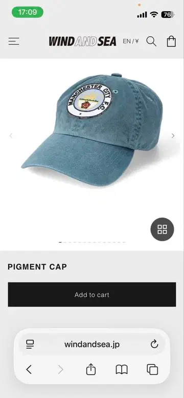 피그먼트 캡 파랑