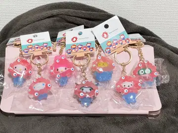 산리오 미야쿠미야쿠 변신 마스코트 클리어 컬러 7종 세트 컴플리트