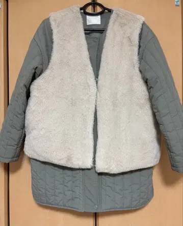 Ray cassin 퀼트 아우터/퍼 베스트 2점