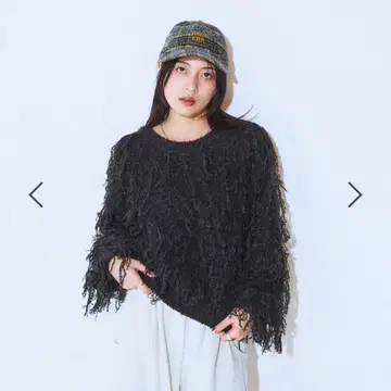 JEANASIS 루프 프린지 숏 풀오버