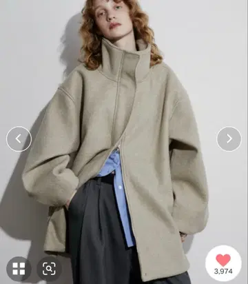 앤트마리스 스탠드 카라 멜톤 미들 코트