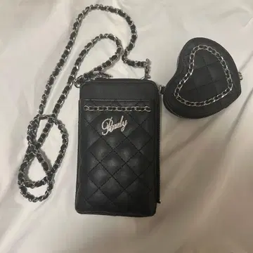 rady 체인 멀티 숄더 파우치 블랙