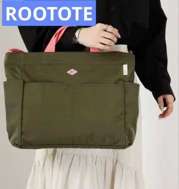 ROOTOTE 나일론 트윌 2WAY 토트 BAG 여성용 카키