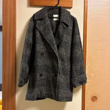 Spick&Span W 슬리버 체크 하프 코트 브라운 36