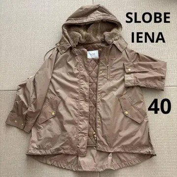 슬로브 이에나 3WAY ECO 퍼 후드 블루종 베이지 40