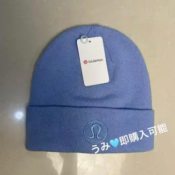 Lululemon 니트 모자 블루