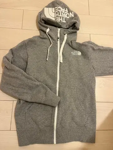 THE NORTH FACE 그레이 후드티 후드 부착