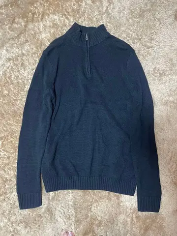 Croft&Barrow 하프 지퍼 니트 L 사이즈 블랙 스웨터