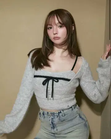 andmary Natalie ribbon set Gray