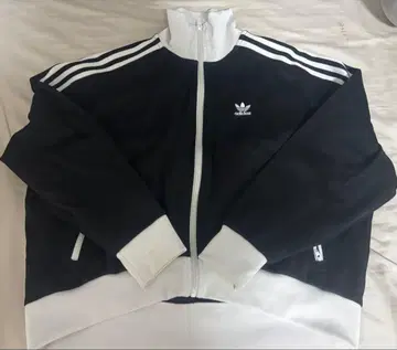 adidas 집업 자켓 블랙/화이트