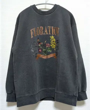 [ 택 포함 ] mysty woman 피그먼트 플라워 프린트 맨투맨