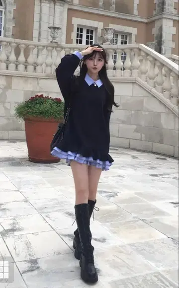 프릴 원피스 미사용 새상품