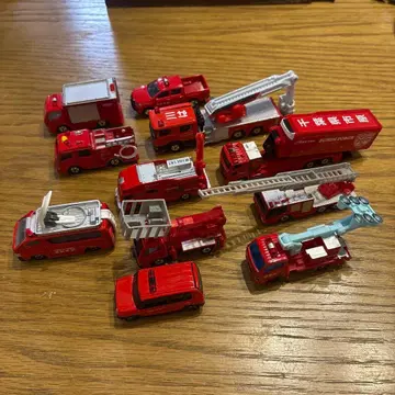 빨간색 소방차 미니카 세트