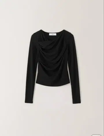 OHOTORO 2way Shirring T-Shirt 블랙