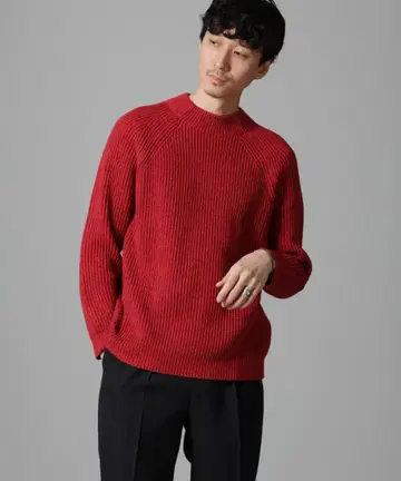 나노 유니버스/코튼 벌키 모크넥 니트