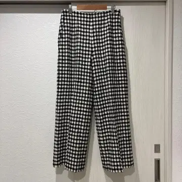 유나이티드 애로우즈 트위드 스트레이트 팬츠W 깅엄 체크 1117