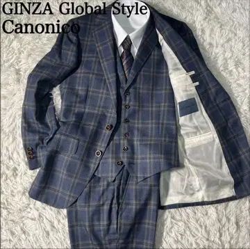 GINZA Global Style 체크 무늬 비즈니스 정장